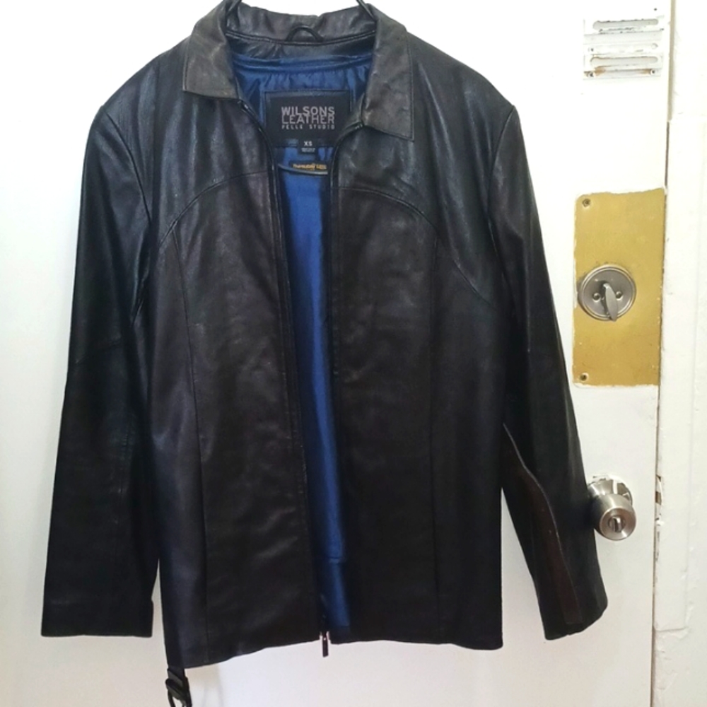 Wilson's leather pelle Studio xs  ⚫️ leather jacket with removable thinsulate li
